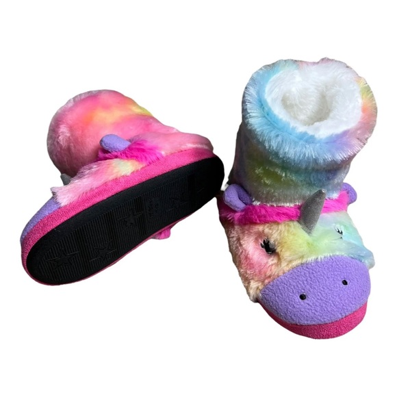 Totes Toasties Kids Unicorn Slippers Multi Size - Picture 5 of 15